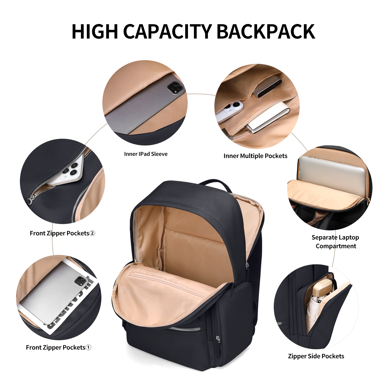 Fashionable 15.6-Inch Women's Laptop Backpack