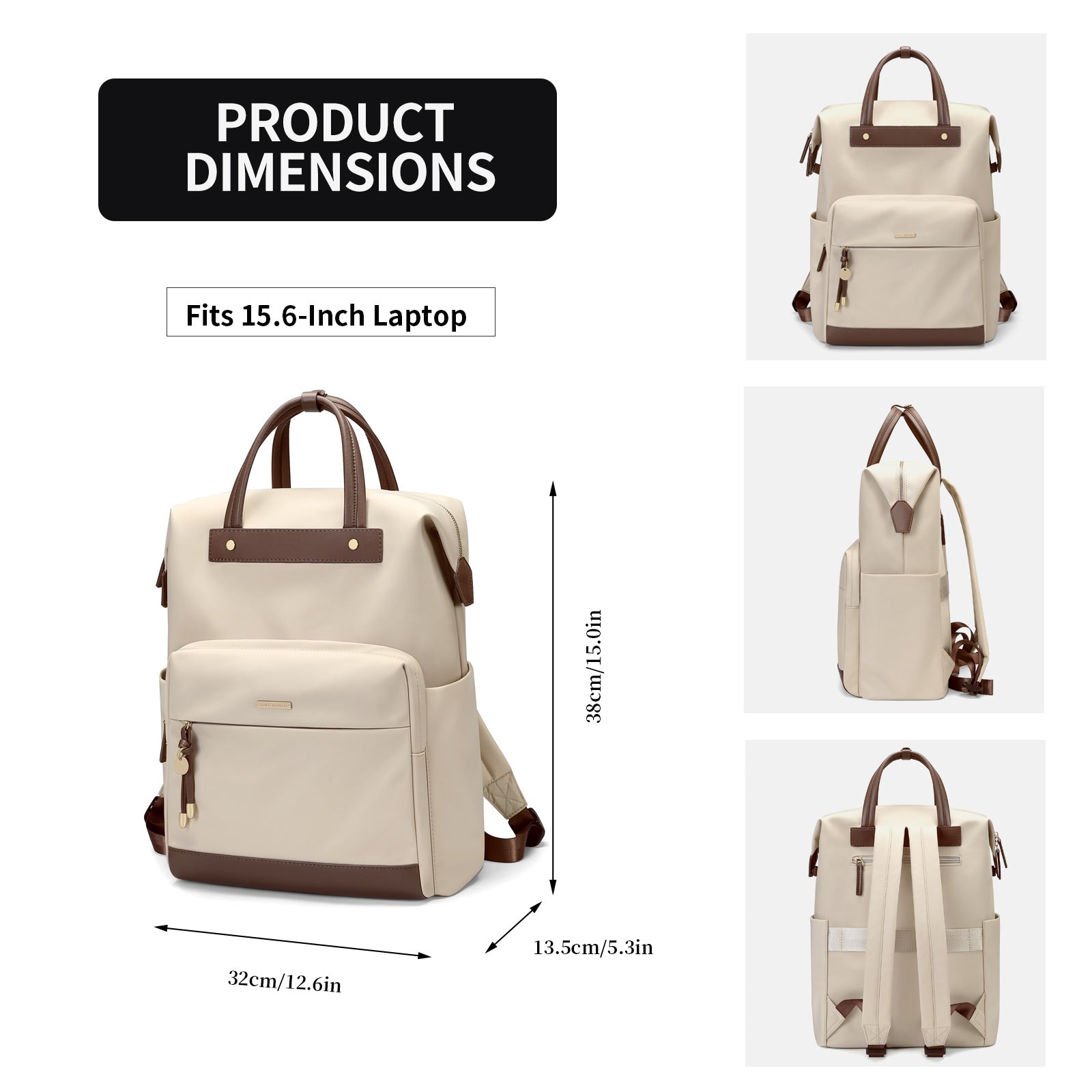 Waterproof Portable 15.6-Inch Laptop Backpack