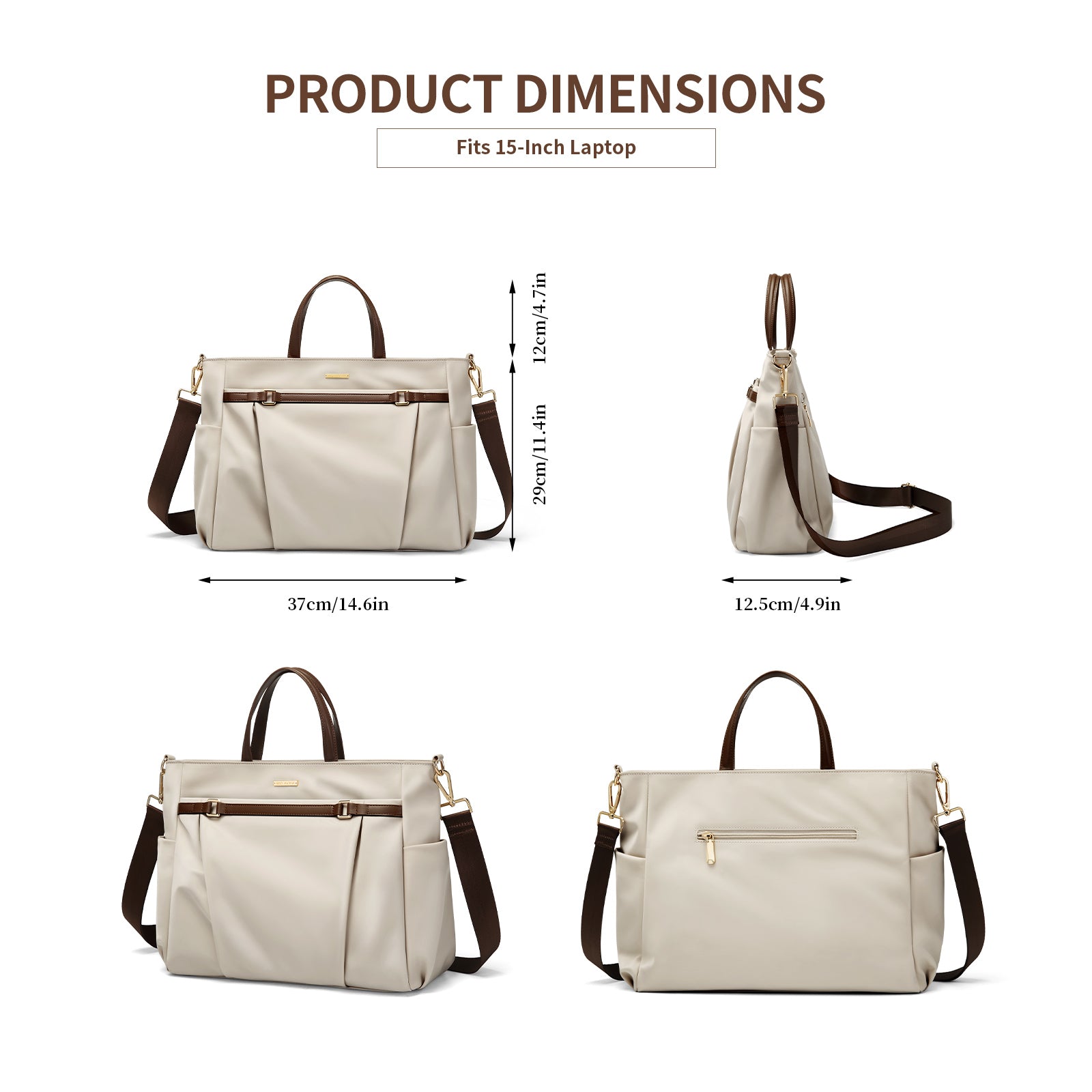 Portable 15-Inch Laptop Tote Bag