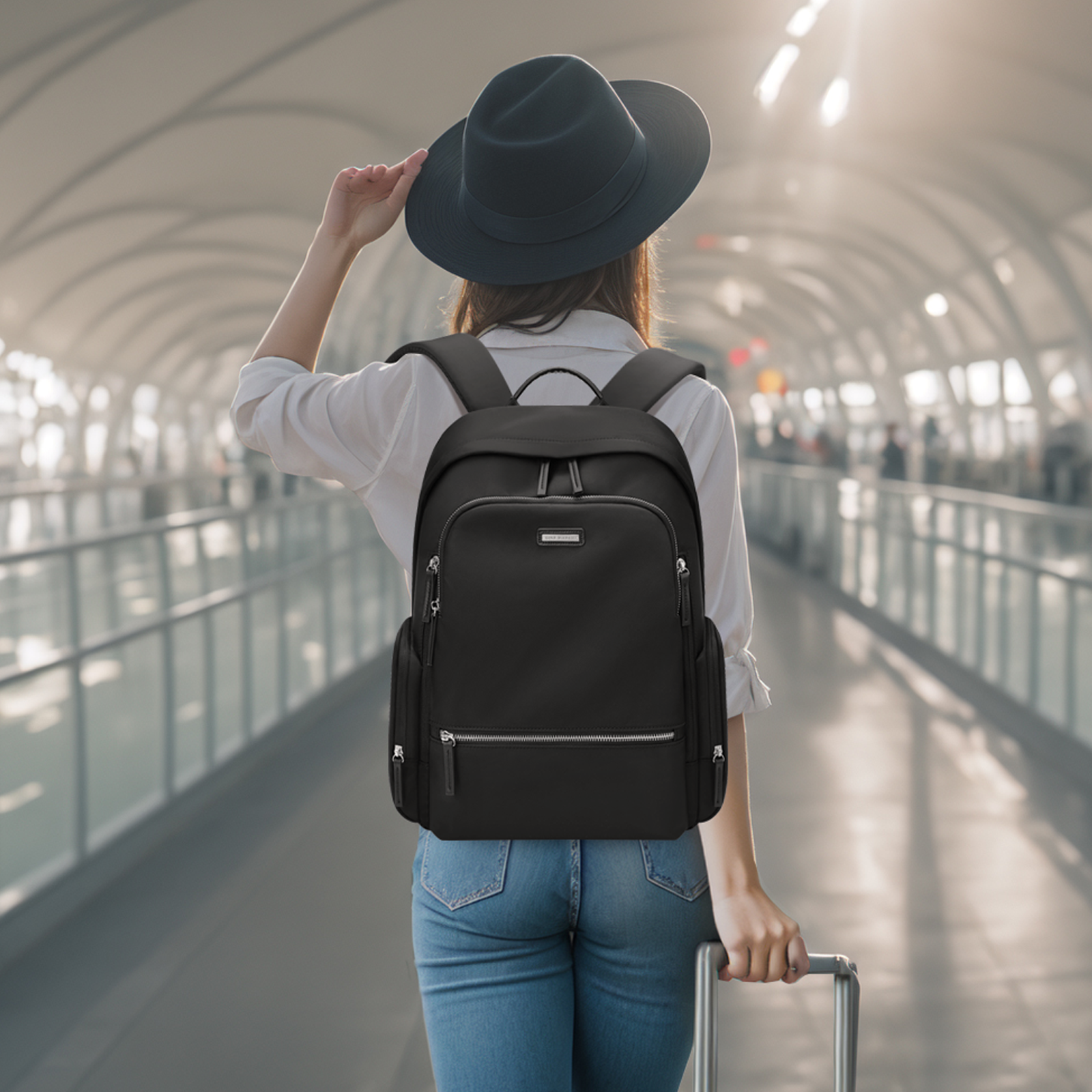 Fashionable 15.6-Inch Women's Laptop Backpack