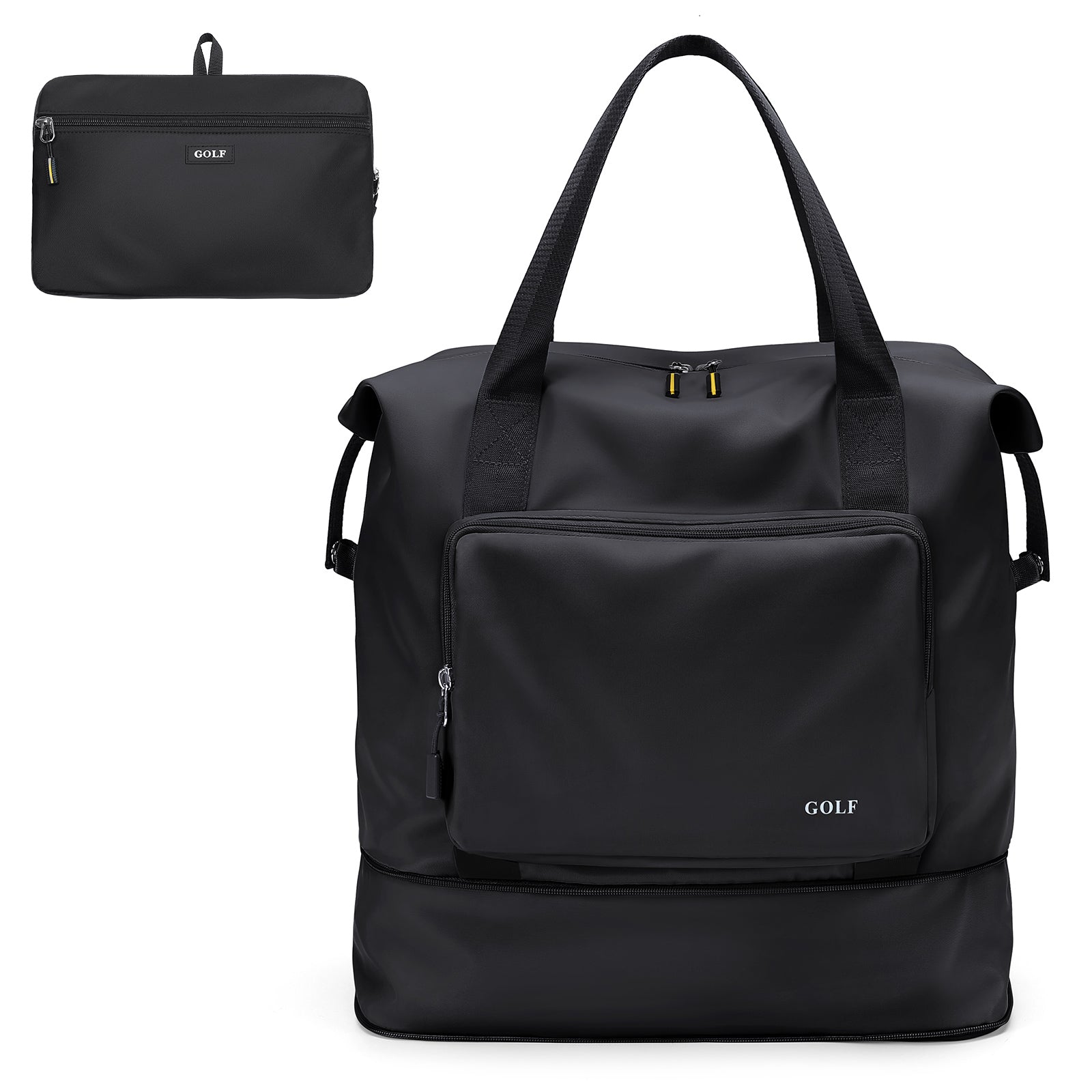 Travel Duffel Bag for Women - Foldable Tote Duffle Bag Weekender Gym Sport Hospital Personal Item Bags for Women Men, Large, 25L, Black