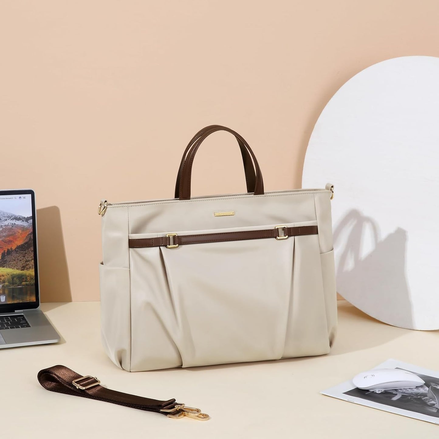 Damen-Laptop-Tragetasche, Arbeits- und Reisetasche, stilvolle Handtasche