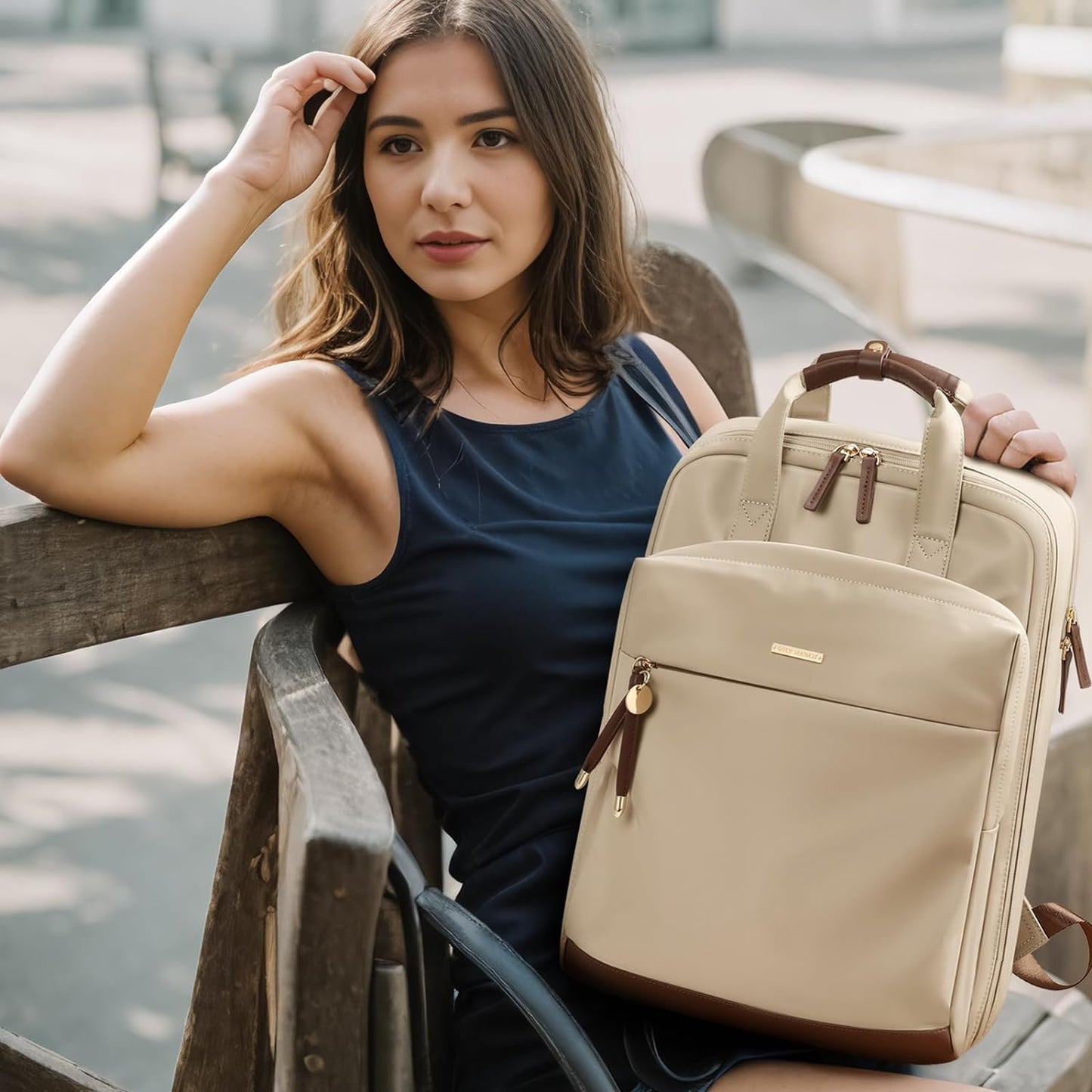 Women Laptop Backpack with Smart Tote Design