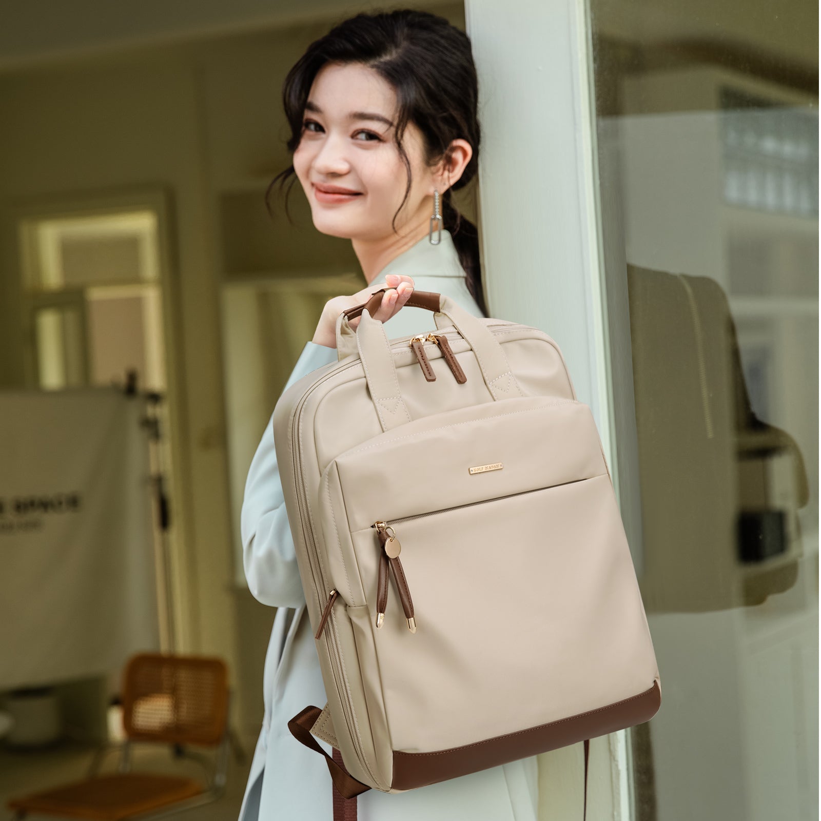 Women Laptop Backpack with Smart Tote Design
