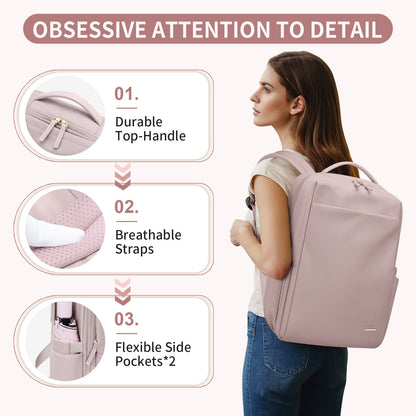 GOLF QUALITY Laptop Backpack, Travel Laptop Backpack for Women Water-Resistant Bookbag for 17.3 Inch Laptop