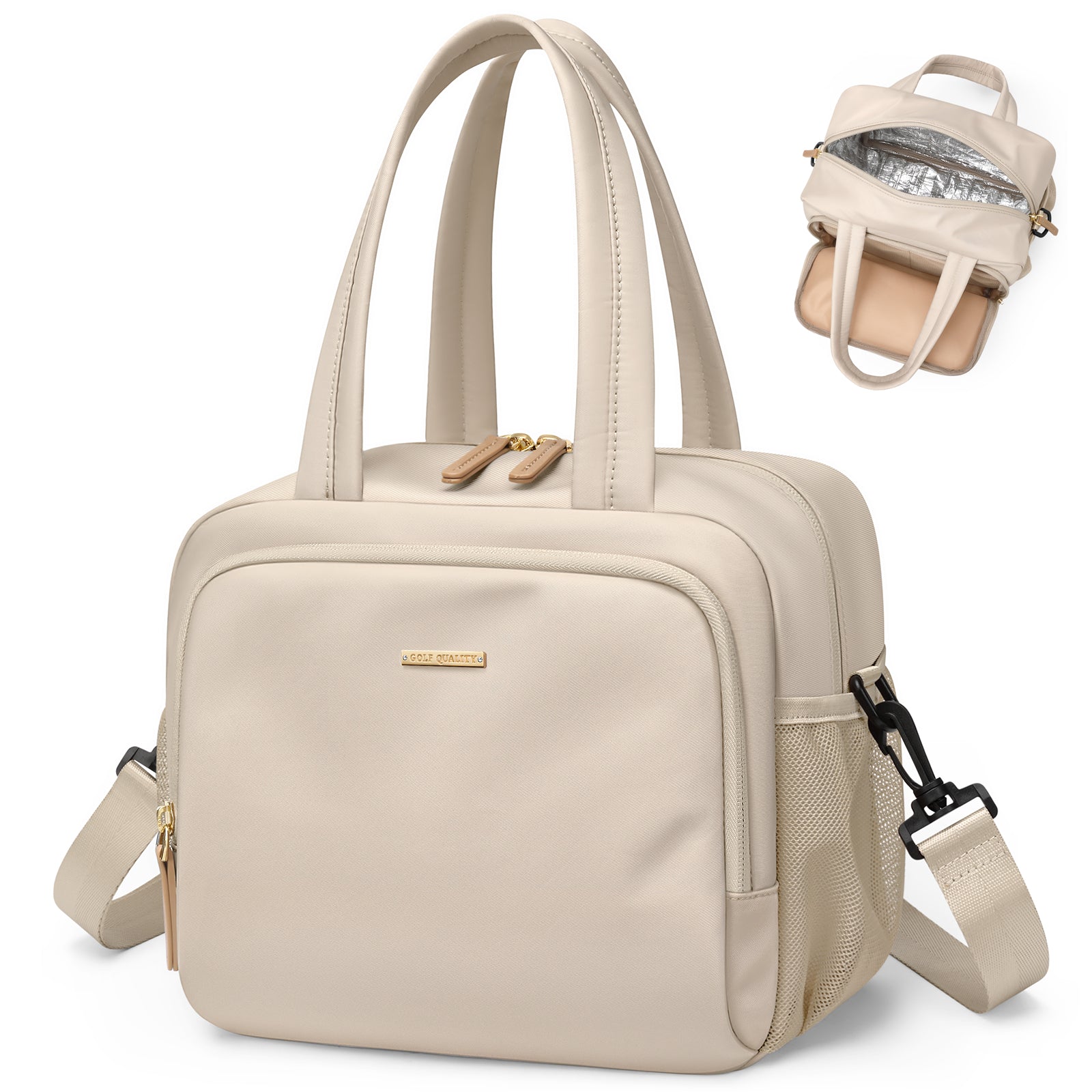 GOLF QUALITY Insulated Lunch Bags for Women,Lightweight Puffy Padded Waterproof Lunch Tote,Reusable Lunch Cooler Bag for Work Picnic